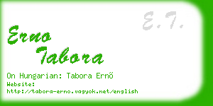 erno tabora business card